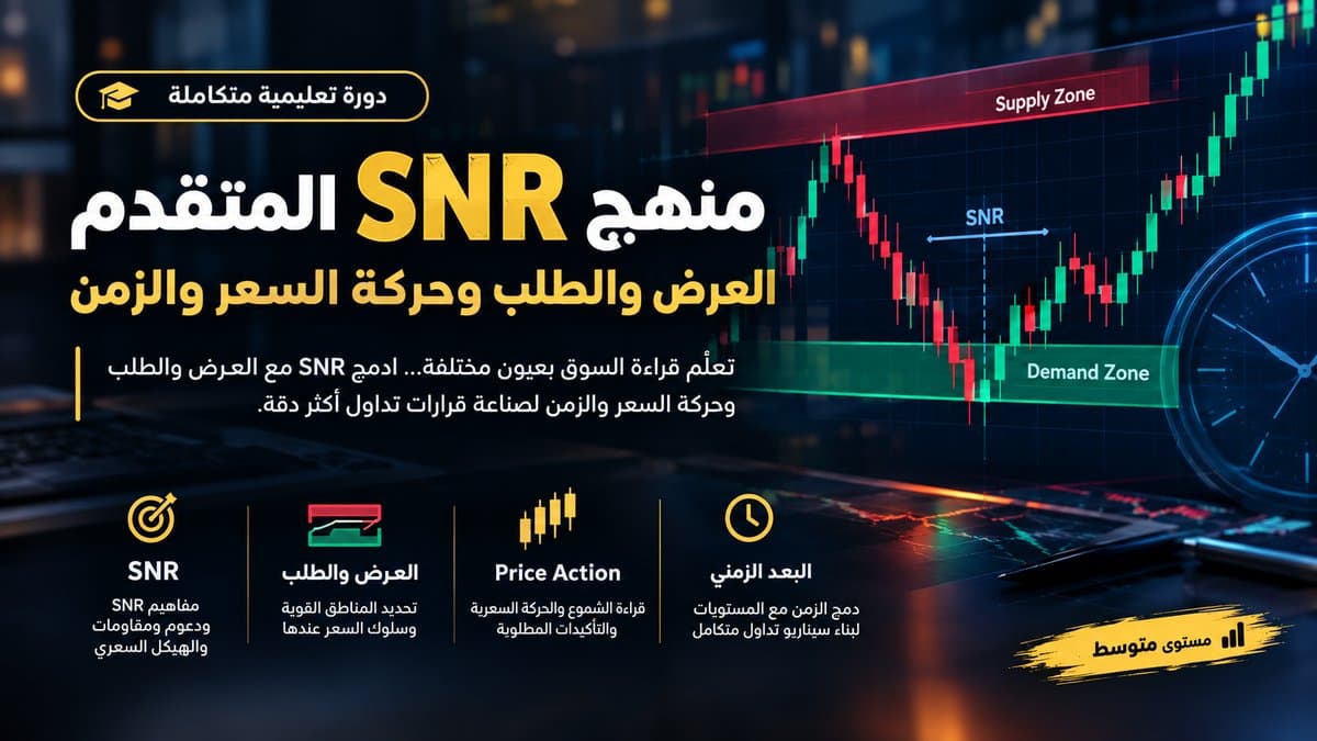 منهج SNR المتقدم: العرض والطلب وحركة السعر والزمن